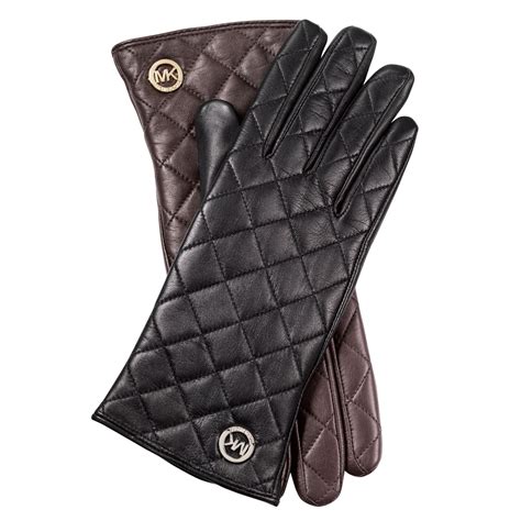 michael michael kors quilted leather gloves|mk gloves.